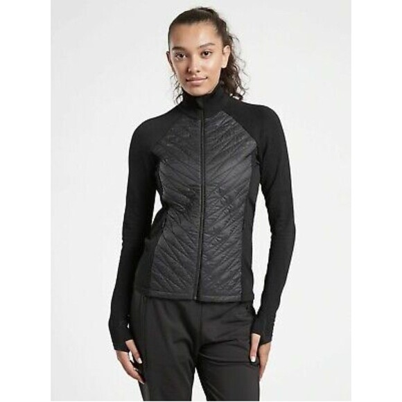 ATHLETA Black Flurry Force Insulated Primaloft Jacket Sz MediumNWT Ret $149